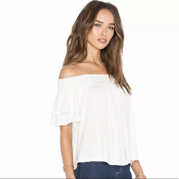 🏷Free People Santorini Off the Shoulder Top M - Picture 4 of 8